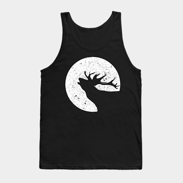 Deer Hunting Moon Reindeer Christmas Tank Top by Shirtbubble